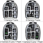 Mochila Fotográfica Multifuncional CADeN para Câmara SLR com Bolsa para Objetivas