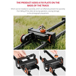 YELANGU L60E Trilho Deslizante de 60cm + Dolly de Vídeo L4 de 3 Rodas com Abraçadeira para Telemóvel & Cabeça de Bola, L60E+L4X+PC03+T1