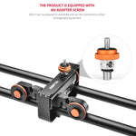 YELANGU L60E Trilho Deslizante de 60cm + Dolly de Vídeo L4 de 3 Rodas com Abraçadeira para Telemóvel & Cabeça de Bola, L60E+L4X+PC03+T1