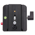 Adaptador de Fixação Rápida em Liga de Alumínio FC-501 com Placa Deslizante para Tripé Manfrotto 577, FC-501