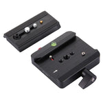 Adaptador de Fixação Rápida em Liga de Alumínio FC-501 com Placa Deslizante para Tripé Manfrotto 577, FC-501