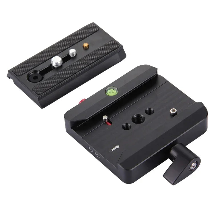 Adaptador de Fixação Rápida em Liga de Alumínio FC-501 com Placa Deslizante para Tripé Manfrotto 577, FC-501