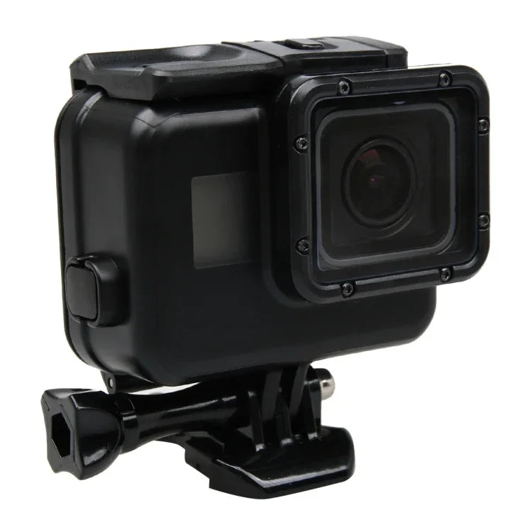 2 em 1 para GoPro HERO5 Tampa Traseira Ecrã Tátil + Estojo Protetor Subaquático 45m (Não é Preciso Desmontar a Lente Quando Instalado) com Fecho Montagem Básica & Parafuso Guia, Não é Preciso Desmontar a Lente