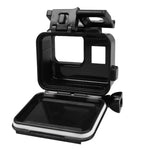 2 em 1 para GoPro HERO5 Tampa Traseira Ecrã Tátil + Estojo Protetor Subaquático 45m (Não é Preciso Desmontar a Lente Quando Instalado) com Fecho Montagem Básica & Parafuso Guia, Não é Preciso Desmontar a Lente
