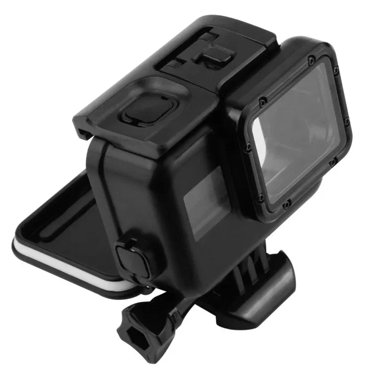 2 em 1 para GoPro HERO5 Tampa Traseira Ecrã Tátil + Estojo Protetor Subaquático 45m (Não é Preciso Desmontar a Lente Quando Instalado) com Fecho Montagem Básica & Parafuso Guia, Não é Preciso Desmontar a Lente