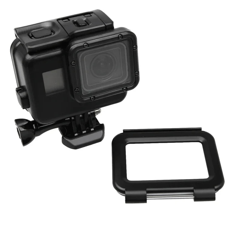 2 em 1 para GoPro HERO5 Tampa Traseira Ecrã Tátil + Estojo Protetor Subaquático 45m (Não é Preciso Desmontar a Lente Quando Instalado) com Fecho Montagem Básica & Parafuso Guia, Não é Preciso Desmontar a Lente