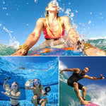 2 em 1 para GoPro HERO6 /5 Tampa Traseira Ecrã Tátil + Estojo Protetor Subaquático 45m (É Preciso Desmontar a Lente Quando Instalado) com Fecho Montagem Básica & Parafuso Guia, É Preciso Desmontar a Lente
