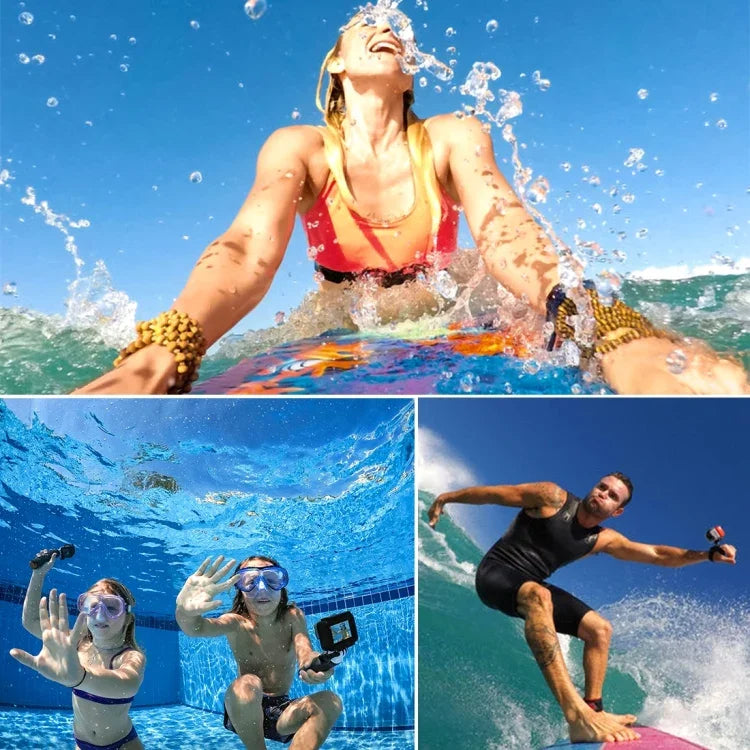 2 em 1 para GoPro HERO6 /5 Tampa Traseira Ecrã Tátil + Estojo Protetor Subaquático 45m (É Preciso Desmontar a Lente Quando Instalado) com Fecho Montagem Básica & Parafuso Guia, É Preciso Desmontar a Lente