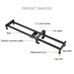 Carril Deslizante para Câmara YELANGU L50E 60cm com Carrinho Dolly L5i