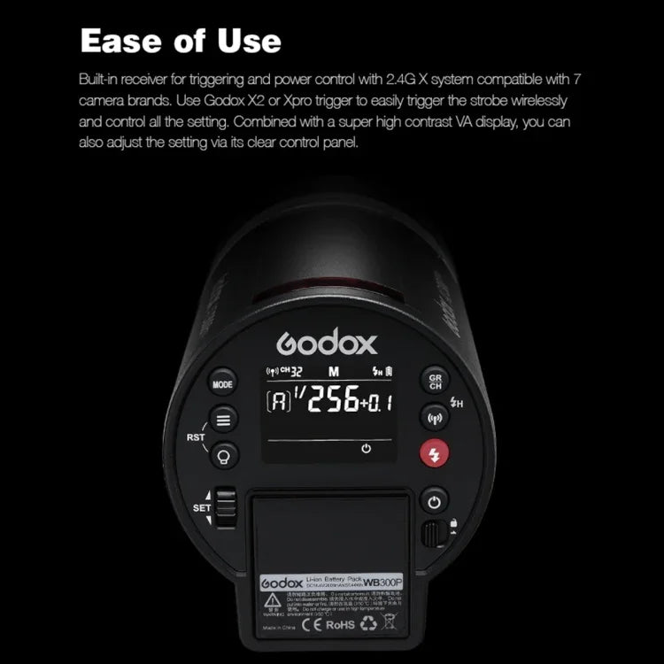 Kit de Flash Portátil Godox AD300 Pro 300Ws TTL HSS para Exterior, AD300 Pro