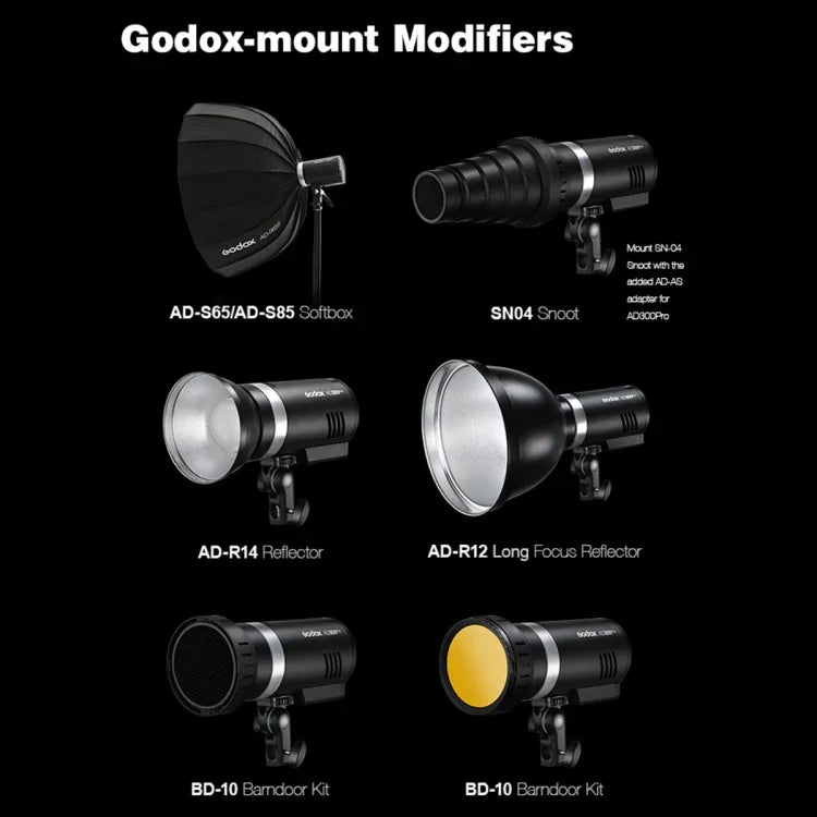 Kit de Flash Portátil Godox AD300 Pro 300Ws TTL HSS para Exterior, AD300 Pro