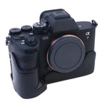 Base de Meia Capa para Câmara em Pele PU com Rosca 1/4 polegada para Sony A7 IV, Para Sony A7 IV