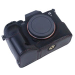 Base de Meia Capa para Câmara em Pele PU com Rosca 1/4 polegada para Sony A7 IV, Para Sony A7 IV