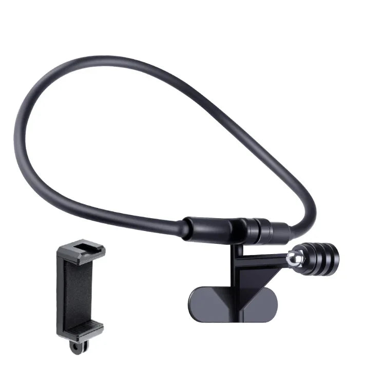 Suporte de Pescoço Vestível para Câmara e Telemóvel Mãos Livres com Presilha para Telemóvel, Versão Estendida, Suporte de Pescoço B