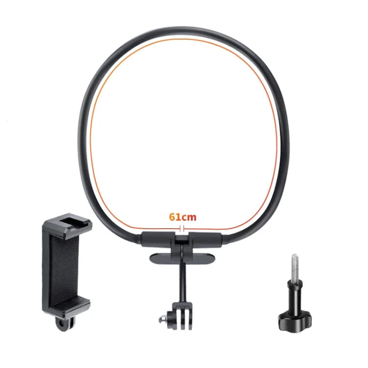 Suporte de Pescoço Vestível para Câmara e Telemóvel Mãos Livres com Presilha para Telemóvel, Versão Estendida, Suporte de Pescoço B