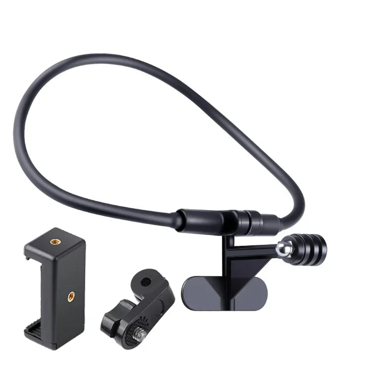 Suporte de Pescoço para Telemóvel e Câmara, Usável e Sem Mãos, Versão Estendida, Suporte de Pescoço C com Presilha para Telemóvel