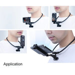 Suporte de Pescoço para Telemóvel e Câmara, Usável e Sem Mãos, Versão Estendida, Suporte de Pescoço C com Presilha para Telemóvel