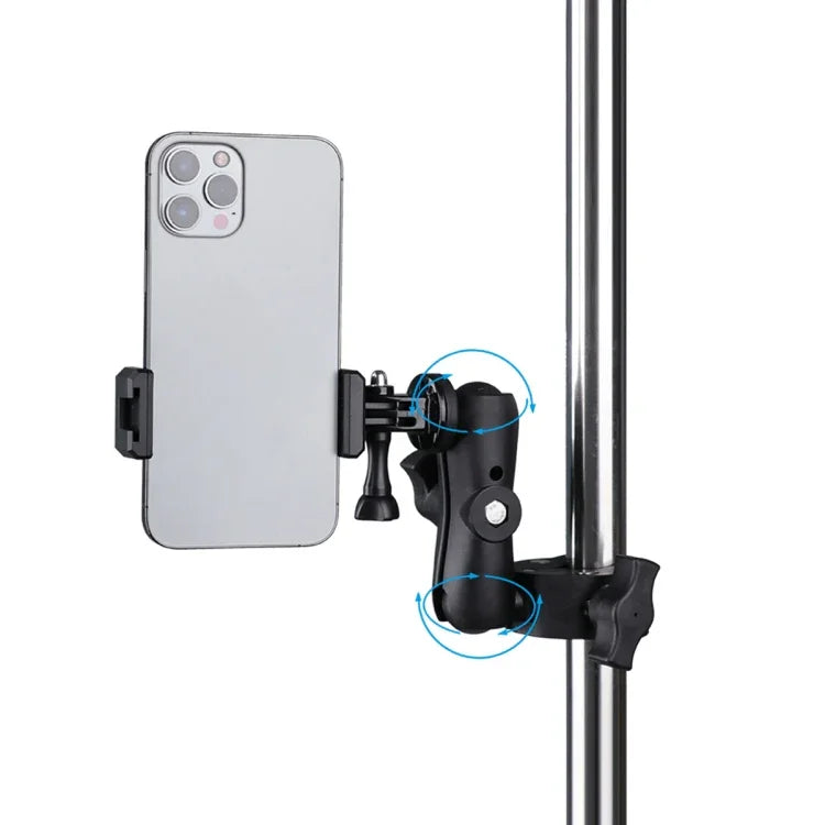 Suporte Base de Alicate Ajustável com Presilha para Telemóvel com Rotação 360, Versão Estendida Suporte Base de Alicate + Presilha para Telemóvel