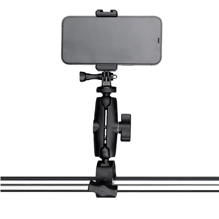 Suporte Base de Alicate Ajustável com Presilha para Telemóvel com Rotação 360, Versão Estendida Suporte Base de Alicate + Presilha para Telemóvel