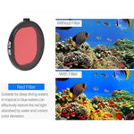 JSR Caixa Redonda Mergulho 6 em 1 Filtro de Lentes UV + CPL + 16X Macro + Vermelho + Amarelo + Roxo para GoPro HERO8 Black, Lente 6 em 1