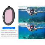 JSR Caixa Redonda Mergulho 6 em 1 Filtro de Lentes UV + CPL + 16X Macro + Vermelho + Amarelo + Roxo para GoPro HERO8 Black, Lente 6 em 1