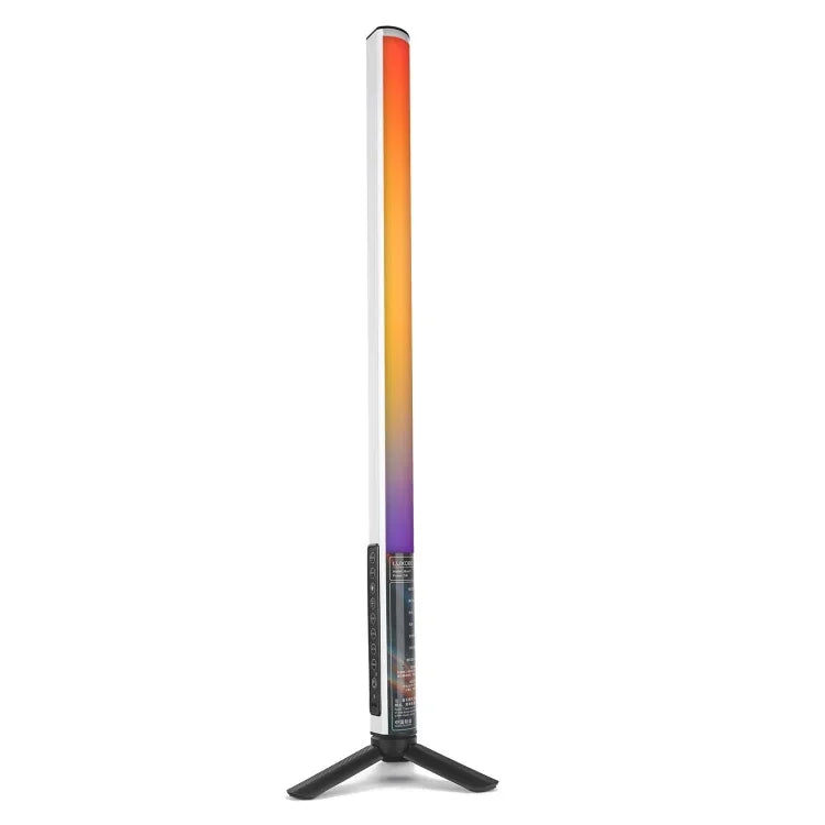 LUXCeO Mood1 Bastão LED RGB Colorido Atmosférico Ritmo 50cm Luz de Preenchimento para Vídeo e Foto com Tripé, 50cm com Tripé