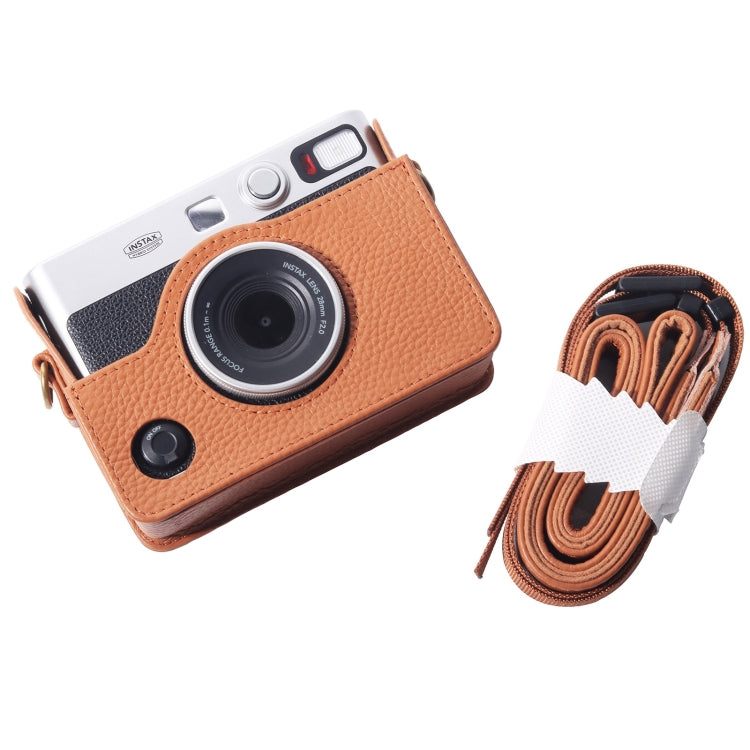 Bolsa de Couro Genuíno para Câmara FUJIFILM instax mini Evo com Alça, Para FUJIFILM instax mini Evo