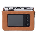 Bolsa de Couro Genuíno para Câmara FUJIFILM instax mini Evo com Alça, Para FUJIFILM instax mini Evo