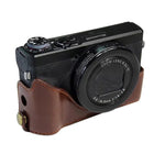 Base de Capa Metade para Câmara em Pele PU com Rosca de 1/4 polegada para Canon G7 X Mark III / G7 X3, Para Canon G7 X Mark III / G7 X3, Para Canon G7 X Mark III