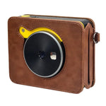 Estojo de Couro PU para Corpo Inteiro com Alça para Câmara Kodak Mini Shot 3 Square Retro / C300R instax, Para Kodak Mini Shot 3 Square Retro / C300R
