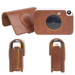 Estojo de Couro PU para Corpo Inteiro com Alça para Câmara Kodak PRINTOMATIC, Para Kodak PRINTOMATIC