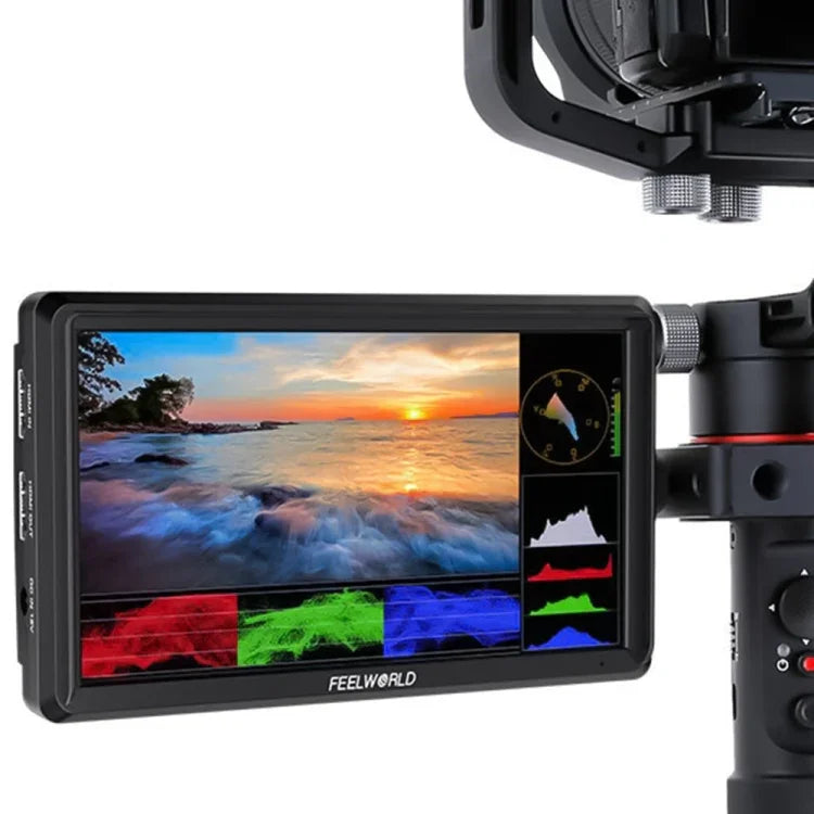 Monitor de Campo para Câmara DSLR FEELWORLD FW568 V3 de 6 polegadas com 3D LUT, IPS Full HD 1920 x 1152, Suporta Entrada e Saída HDMI, Braço Inclinável