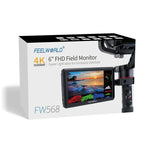 Monitor de Campo para Câmara DSLR FEELWORLD FW568 V3 de 6 polegadas com 3D LUT, IPS Full HD 1920 x 1152, Suporta Entrada e Saída HDMI, Braço Inclinável