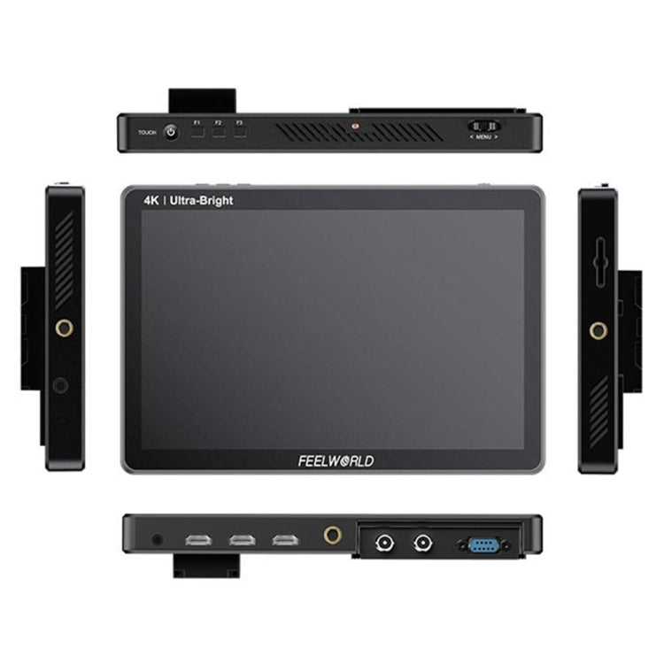 Monitor de Campo para Câmara DSLR FEELWORLD LUT11S 10.1 polegadas Ultra Brilhante 2000nit Ecrã Tátil, Entrada e Saída 3G-SDI 4K HDMI Painel IPS 1920 x 1200, LUT11S