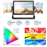 Monitor de Campo para Câmara DSLR FEELWORLD LUT11S 10.1 polegadas Ultra Brilhante 2000nit Ecrã Tátil, Entrada e Saída 3G-SDI 4K HDMI Painel IPS 1920 x 1200, LUT11S