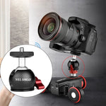 Adaptador de Cabeça de Bola Metálica Panorâmica de 360 Graus YELANGU para Tripé Dolly Car, Adaptador de Cabeça de Bola