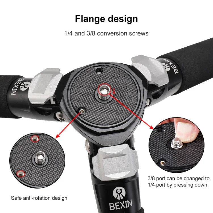 Tripé Portátil Dobrável de Fibra de Carbono para Câmara BEXIN RC334, RC334