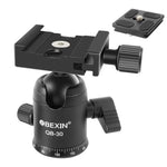 Cabeça de Bola Metálica Panorâmica com Rotação de 360 Graus BEIXIN QB-30 com Placa de Libertação Rápida, QB-30