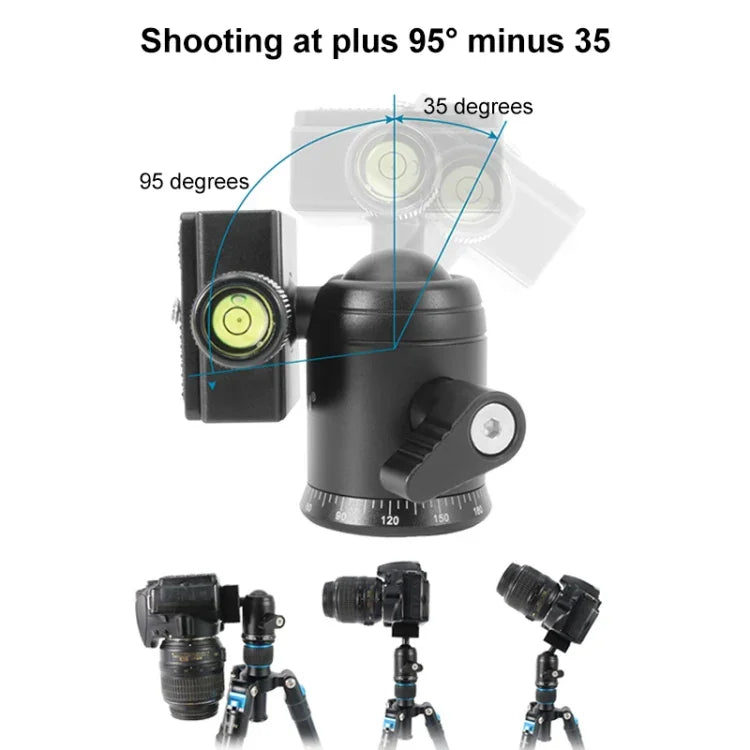 Cabeça de Bola Metálica Panorâmica com Rotação de 360 Graus BEIXIN QB-30 com Placa de Libertação Rápida, QB-30