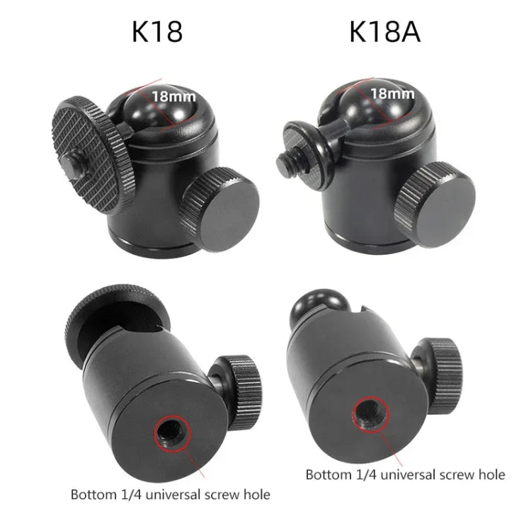 Cabeça de Esfera Metálica Panorâmica Mini 360 Graus BEXIN K18A, K18A