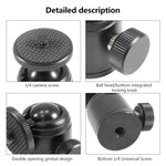 Cabeça de Esfera Metálica Panorâmica Mini 360 Graus BEXIN K18A, K18A