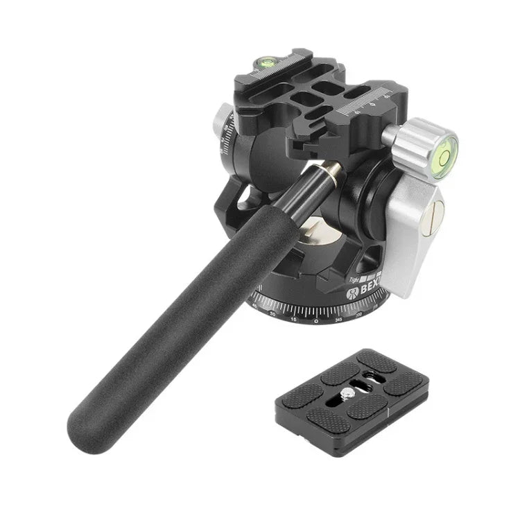 Cabeça de Arrasto Fluida de Ação para Tripé Pesado Panorâmico 2D 360 Graus BEXIN DT-02S/S com Placa de Libertação Rápida, DT-02S/S
