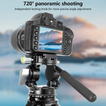 Cabeça de Arrasto Fluida de Ação para Tripé Pesado Panorâmico 2D 360 Graus BEXIN DT-02S/S com Placa de Libertação Rápida, DT-02S/S