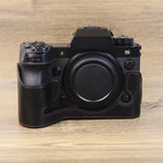 Base de Capa Metade para Câmara em Pele PU com Rosca de 1/4 polegadas para Fujifilm XH2S, Para Fujifilm XH2S