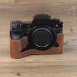 Base de Capa Metade para Câmara em Pele PU com Rosca de 1/4 polegadas para Fujifilm XH2S, Para Fujifilm XH2S