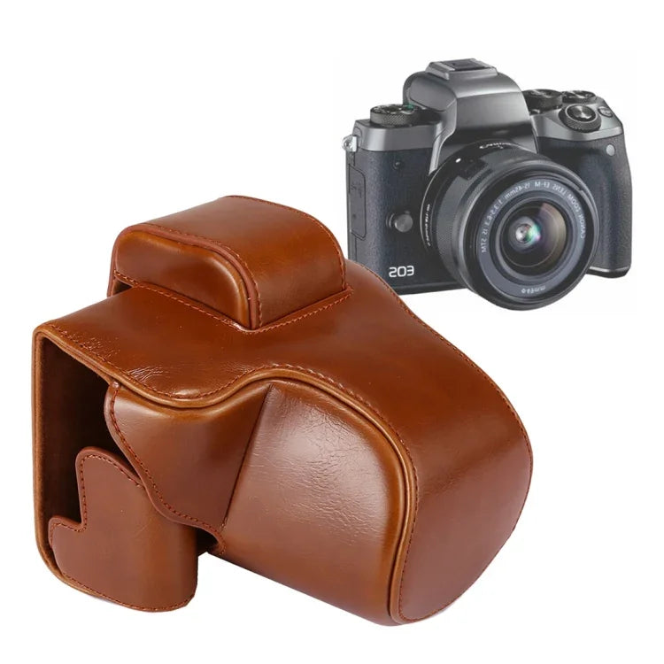 Capa de Corpo Inteiro em Pele PU para Câmara com Alça para Canon EOS M5, Para EOS M5