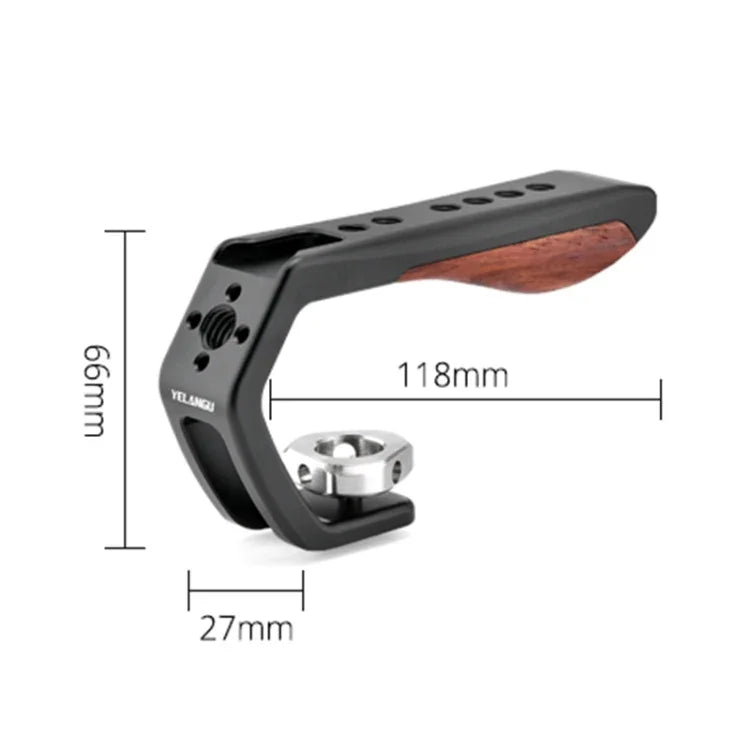 YELANGU LW-B01-3 Punho Superior Estabilizador de Vídeo Manual com Cold Shoes para Gaiola LW-B01, LW-B01-3