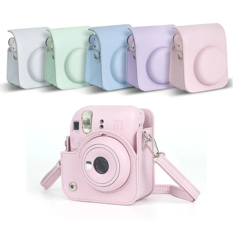 Bolsa de Pele para Câmara FUJIFILM instax mini 12 com Alça