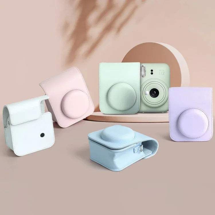 Bolsa de Pele para Câmara FUJIFILM instax mini 12 com Alça