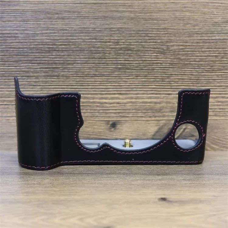 Base de Capa Metade de Câmara em Pele PU com Rosca de 1/4 polegada para FUJIFILM X-T5, Para FUJIFILM X-T5